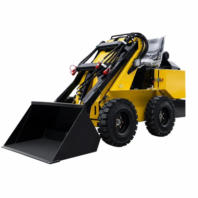 Solid-tire wheeled mini skid steer loader