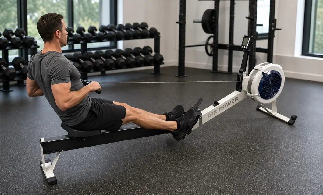 Rhythmic rowing within a structured circuit
