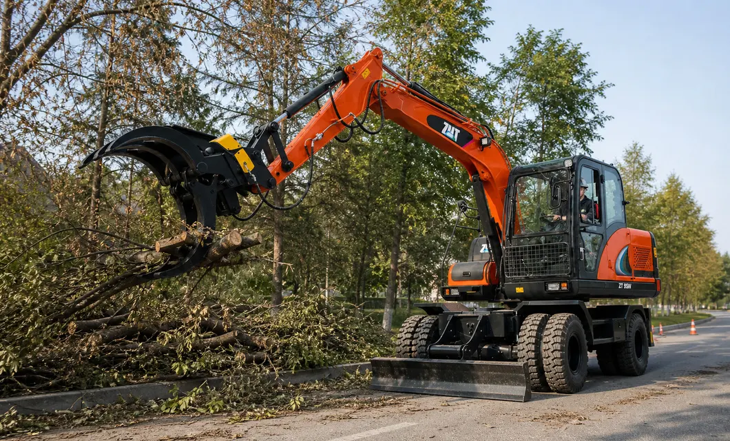 Forest Track Log Stack Placement
