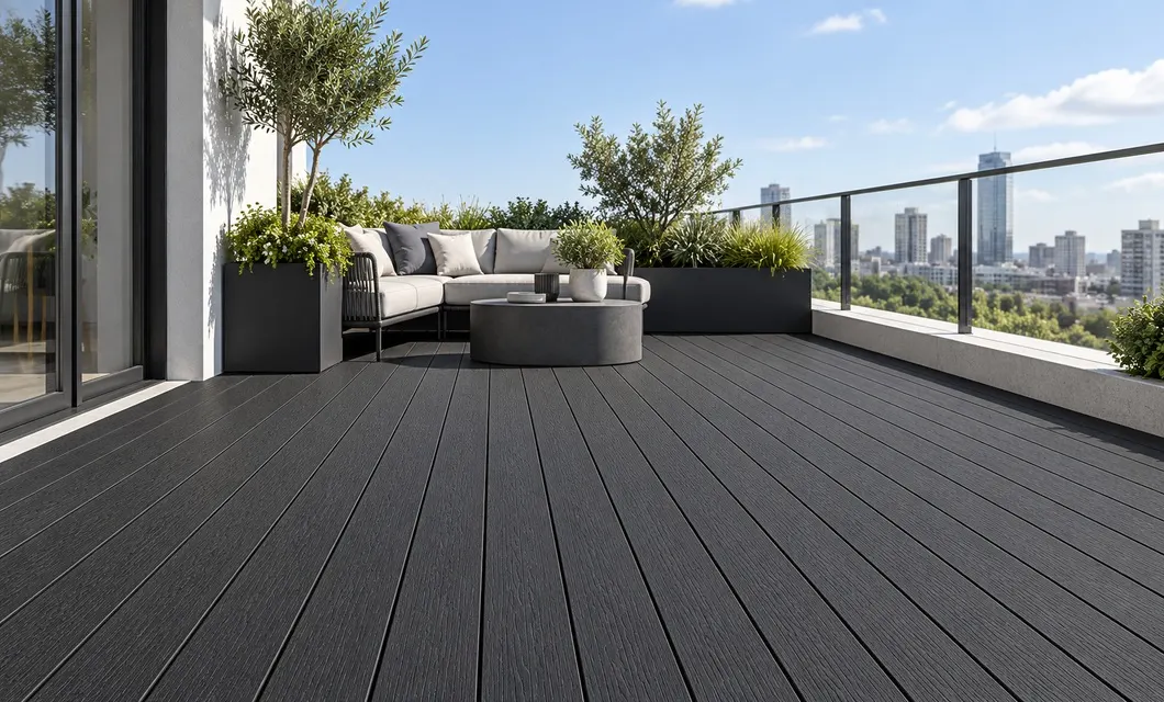 Dachterrasse mit ausgereiften Gelenken