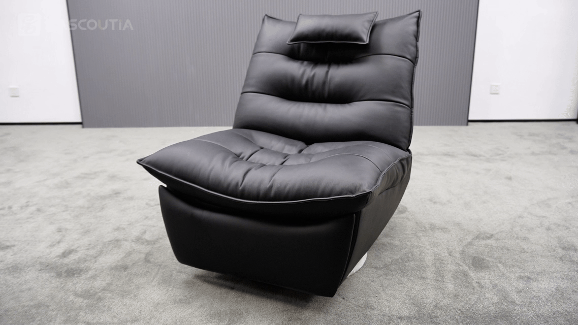 Sleek Eco-Leather Rocking Swivel Chair