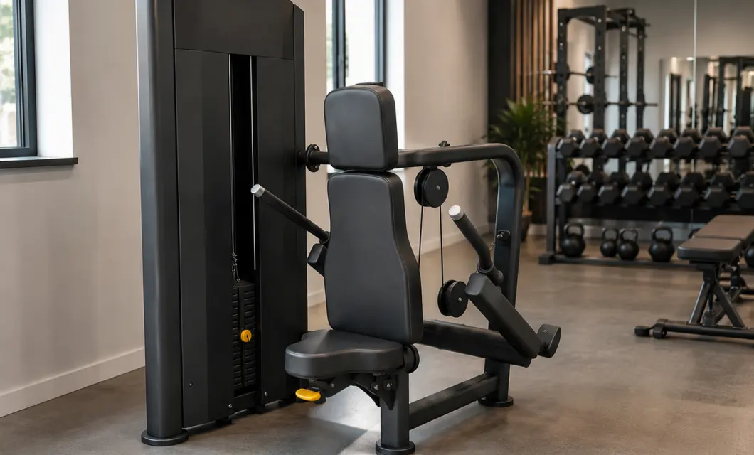 Ngồi ép xuống trong khu vực tập thể dục