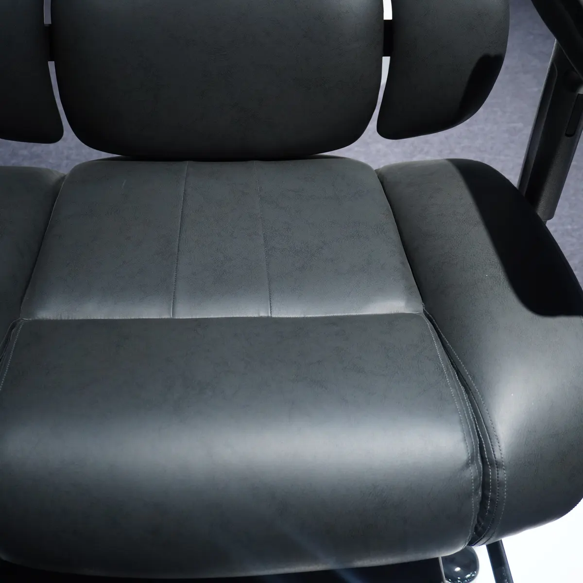 Segmented Seat Cushion Leather Surface Detail
