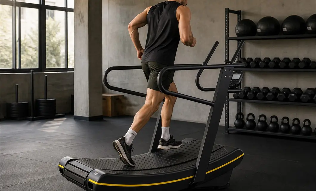Self-paced running in an athletic facility