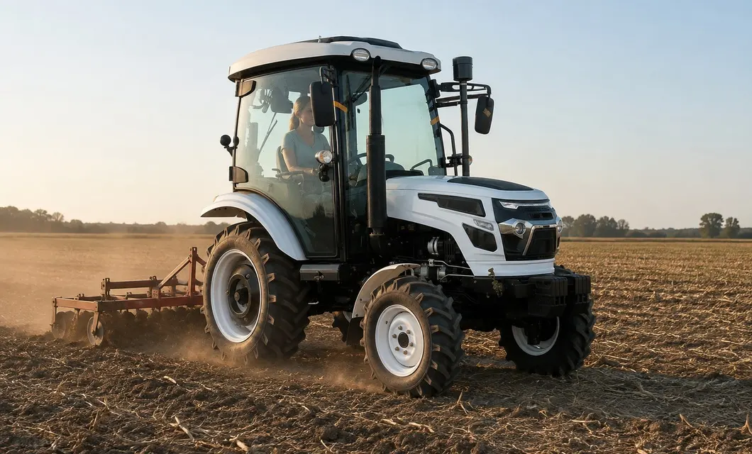 Farm Lane Transit: Fahrt auf dem schlammigen Farm Lane. WW-704E ist in dieser Einsatzkonfiguration dargestellt; vor dem Einsatz die Passgenauigkeit des Anbaugeräts, die Geländebeschaffenheit, die Wegfreigängigkeit sowie die Betriebsbedingungen prüfen.