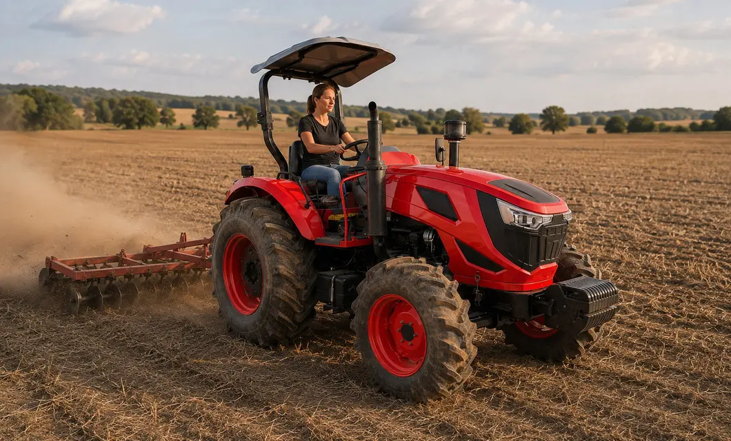 Farm Lane Transit: Fahrt auf dem schlammigen Farm Lane. WW-804B ist in dieser Einsatzkonfiguration dargestellt; vor dem Einsatz die Passgenauigkeit des Anbaugeräts, das Gelände, die Wegfreigängigkeit und die Betriebsbedingungen überprüfen.