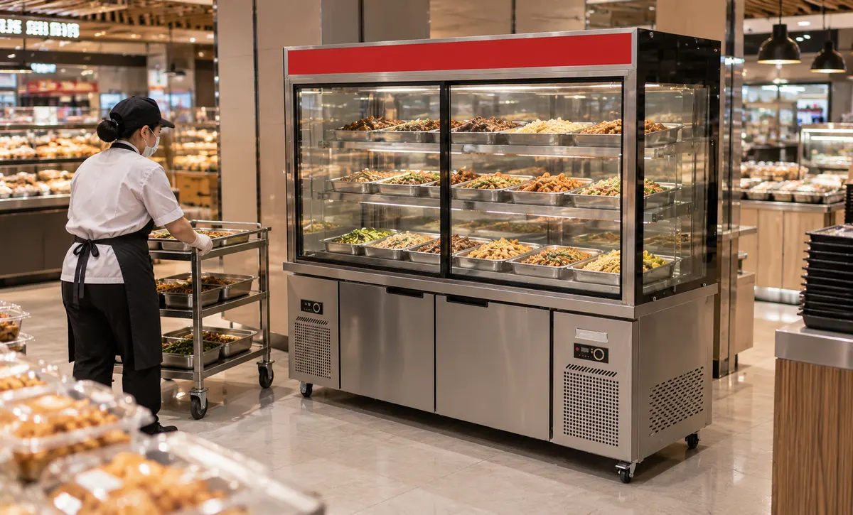 Ripopolamento del mobile da esposizione Mala Tang del supermercato
