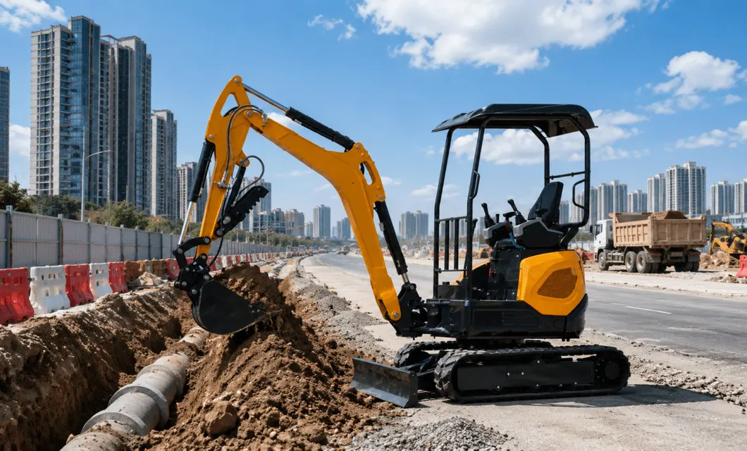 Utility Pipeline Work - Urban Utility Pipeline Trench ing