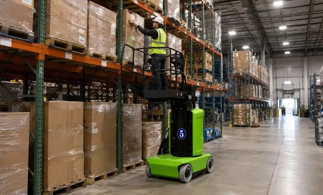 Warehouse inventory access, rack checks, and maintenance work