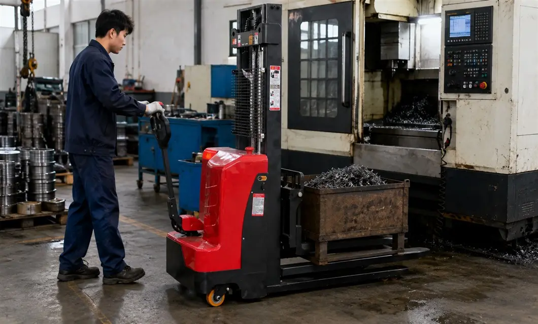 1,5-Ton-Walk-Behind-Elektro stapler Anwendung 2