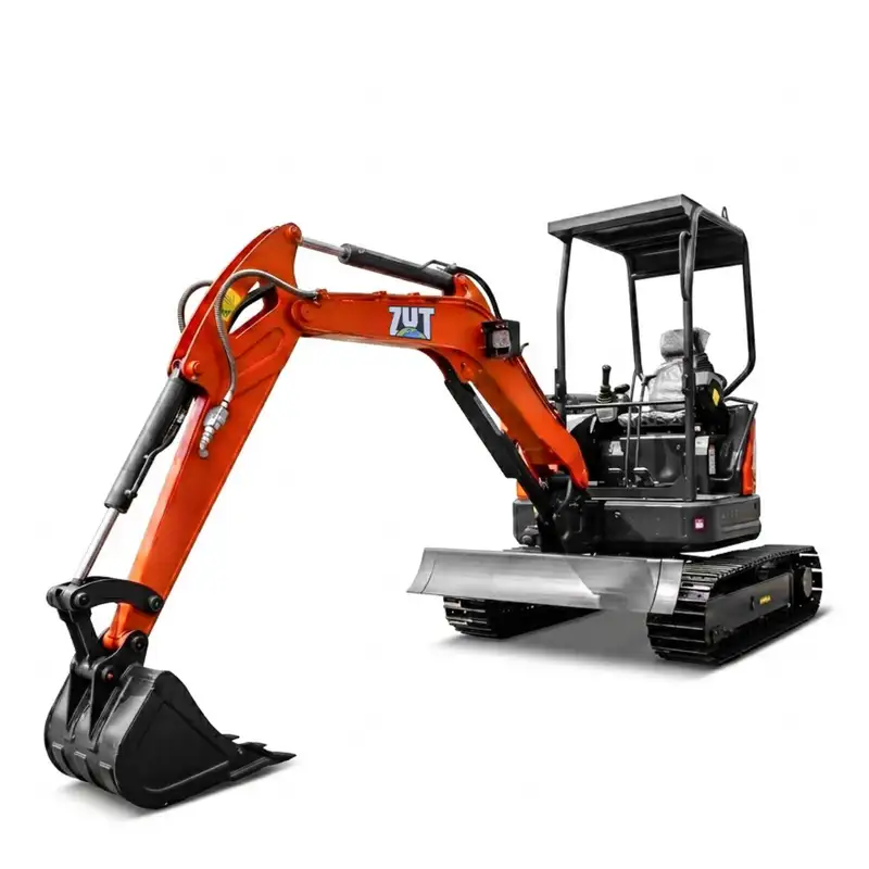 Cabin-style micro crawler excavator with a tailless design