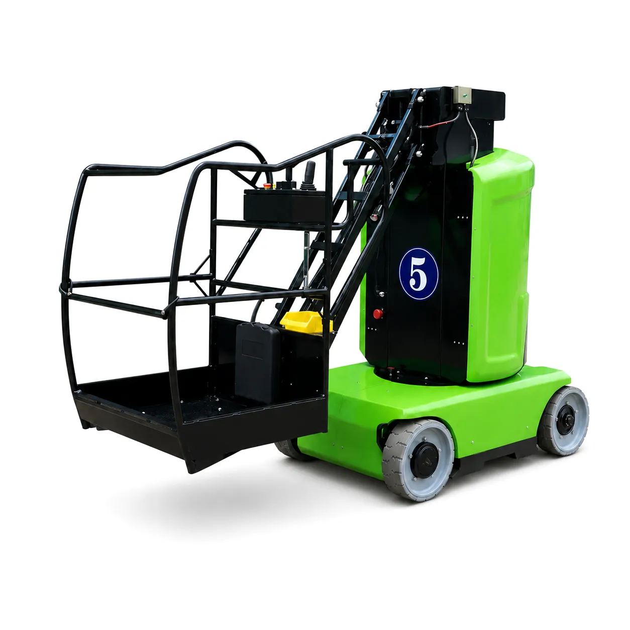 Cantilever mast wheeled aerial work platform
