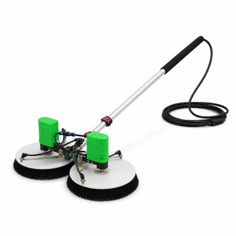Dual-head photovoltaic cleaning machine