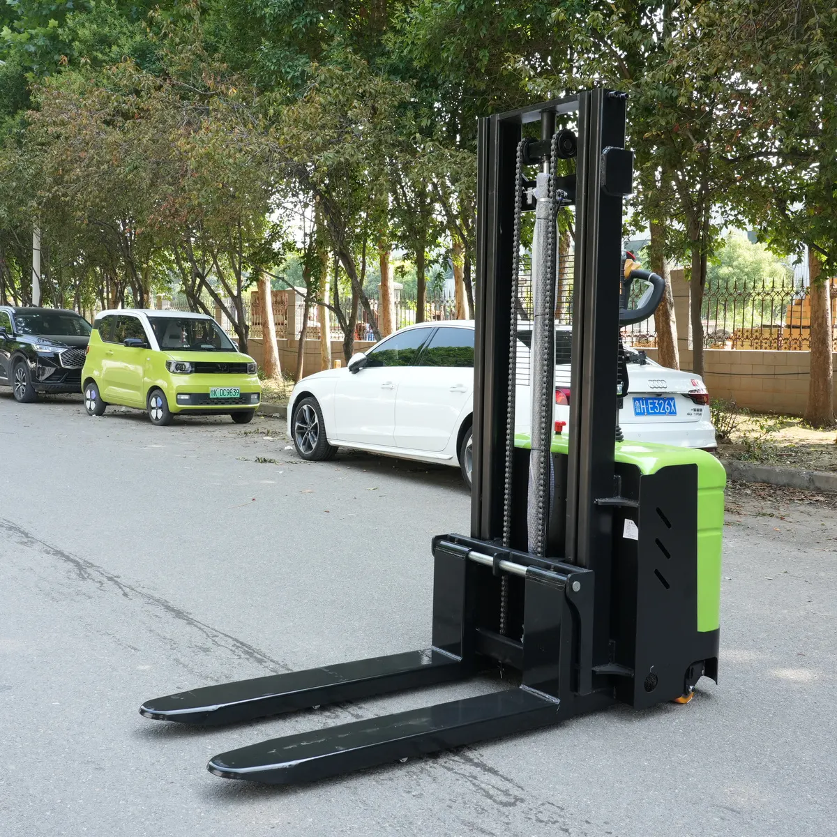 Carrello elevatore 1 (verde)-Immagine principale-Posteriore sinistro