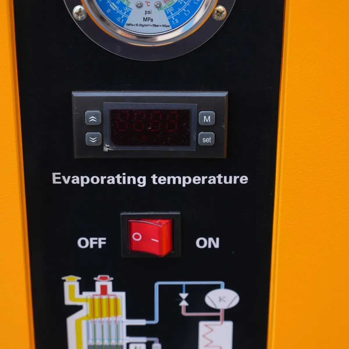Split-type 4-in-1 laser, omvormer aangedreven, 15-37 kW-Details: koeldroger temperatuurregeling en stroomschakelaar