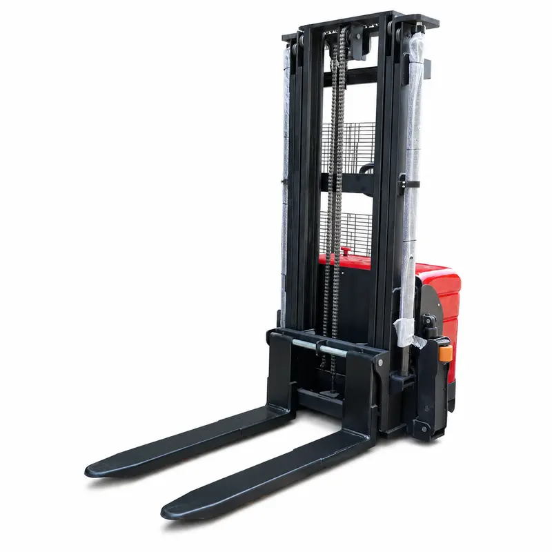 Stand-on forklift (hydraulic side outriggers)