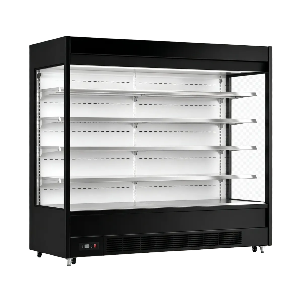 Open-style multi-tier air curtain refrigerator